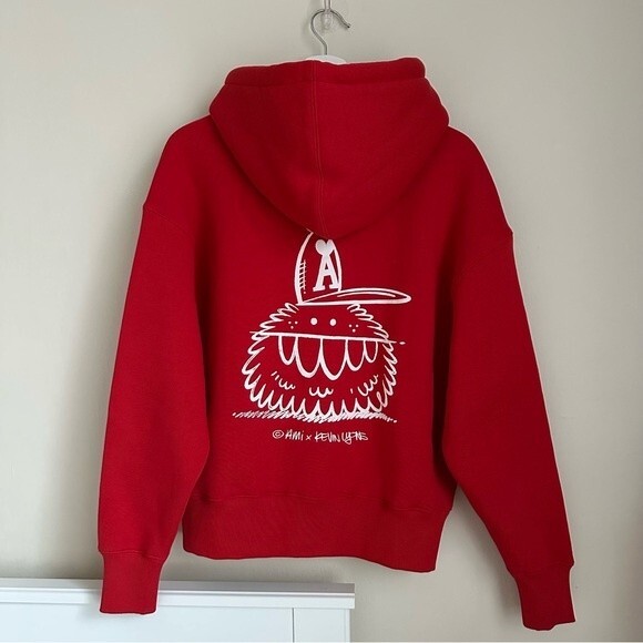 NWT Ami x kevin lyons red unisex hoodie XS Ami de Coeur Hoodie - Picture 3 of 7